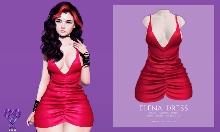 - sixx - Elena Dress - Red
