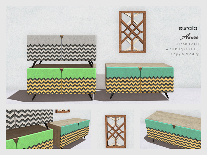 PROMO OFFER - Auralia - Azure Decor - Wall Plaque - 3 Table (1-2 LI)