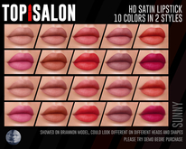 TOP1SALON - HD SATIN LIPSTICK (Genus) SUNNY