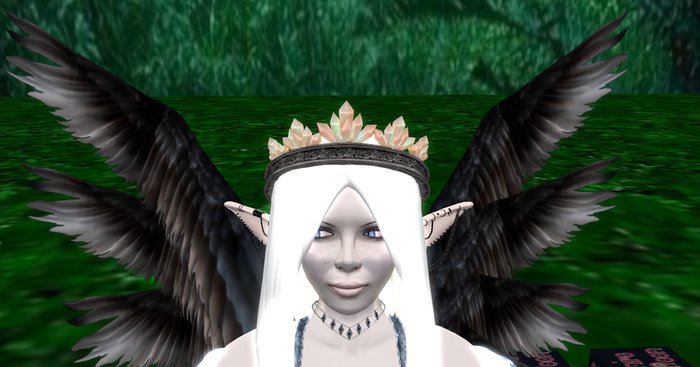 opal crystal crown(silver) boxed