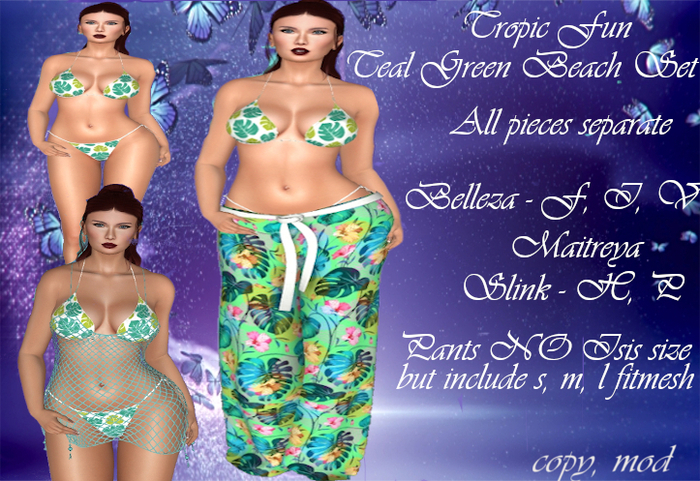 Tropic Fun - Teal Green