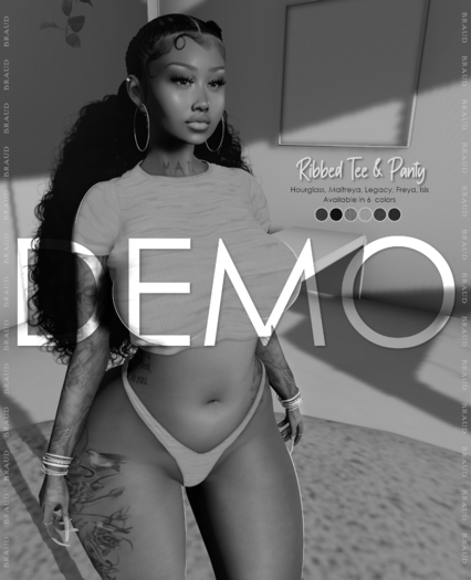 [BRAUD] Ribbed Tee & Panty DEMO