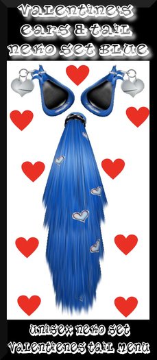 T&C Valentine's Ears & Tail Neko Set (Blue)
