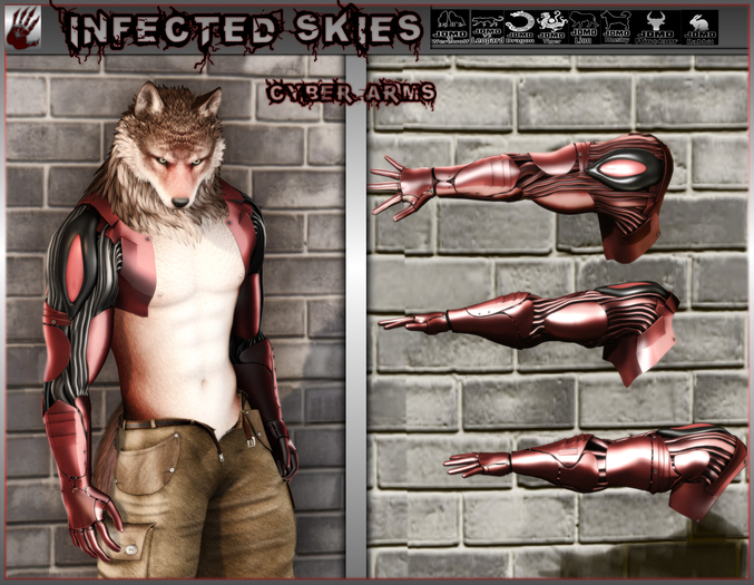 *IS* Cyber Arms Furry Red