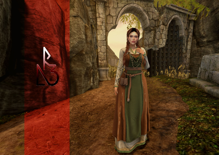 //R3D// Viking Dress Signy - Orange