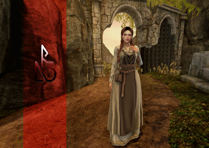//R3D// Viking Dress Signy - Beige