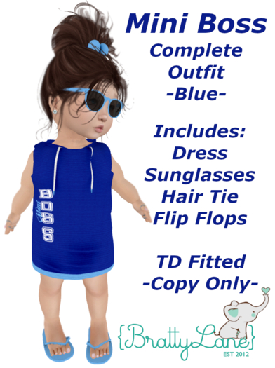 {BL}Mini Boss Complete Outfit-Blue