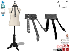 Dae Obj FBX For Leather Harness Collar Rigged and Non Rigged Slink, Maitreya, Belleza, Tonic, Legacy