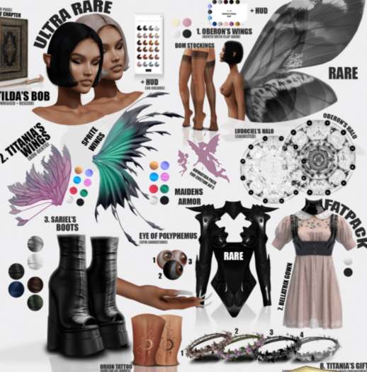 PxP [Oberon & Titania] - Sprite Wings - Onyx