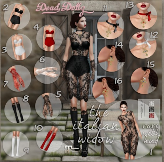 4. The Italian Widow - Widow Lingerie Red