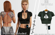 Kyra Female Top Green - Maitreya Lara, Lara Petite, Kupra Original, Legacy - FashionNatic