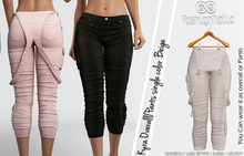 Kyra Female Capri Overall/ Pants Beige - Maitreya Lara, Lara Petite, Kupra Original, Legacy - FashionNatic