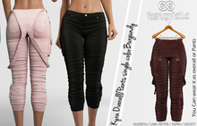 Kyra Female Capri Overall/ Pants Burgundy- Maitreya Lara, Lara Petite, Kupra Original, Legacy - FashionNatic
