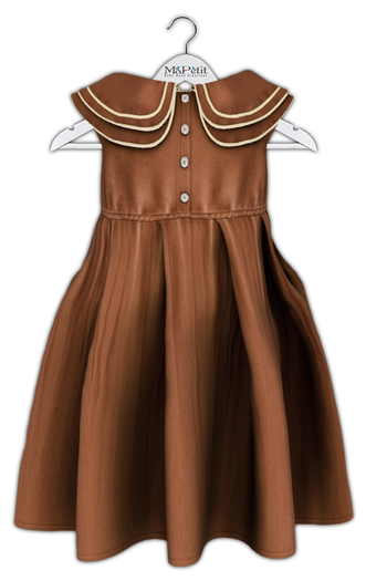 [M] Bebe T&Y  Wren Pleated Dress (Fitted) - Pecan