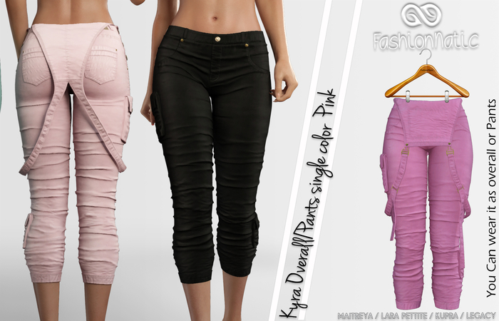 Kyra Female Capri Overall/ Pants Pink - Maitreya Lara, Lara Petite, Kupra Original, Legacy - FashionNatic