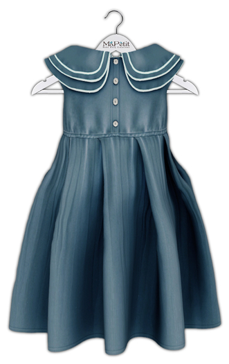 [M] Bebe T&Y  Wren Pleated Dress (Fitted) - Azul