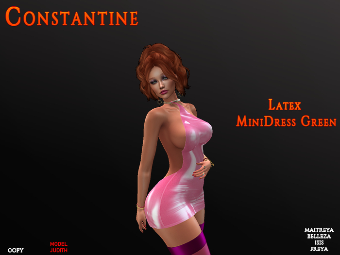 [JC] Latex MiniDress Pink