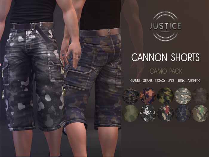 [JUSTICE] CANNON SHORTS - CAMO PACK