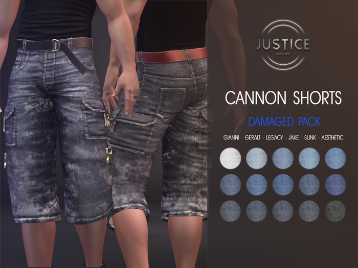 [JUSTICE] CANNON SHORTS - DAMAGED PACK
