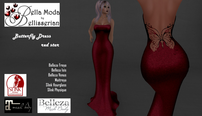Dress Butterfly - red star