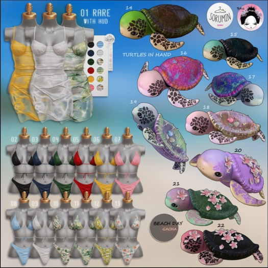 10 Sorumin&Yokai - Beach day GACHA - Tropical Panties - Mait