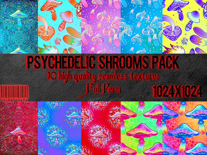 Psychedelic Shrooms Textures/Full Perm