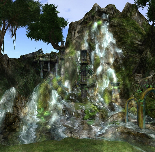 gigantic waterfall 2 150 prims