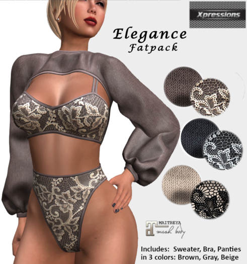 [Xprs] - Elegance Lingerie Set FATPACK Maitreya