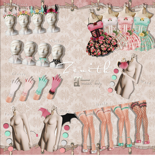 =Zenith=Awakening Little Devil Birdie Dress (White) Lara - RARE