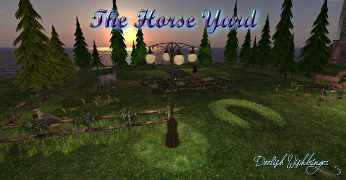 Horse Yard – Paddock & Fencing with Animated Horses