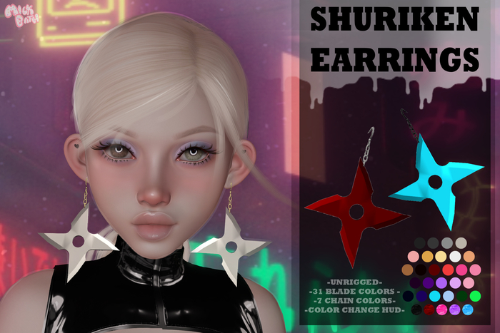 [:MB:] Shuriken Earrings