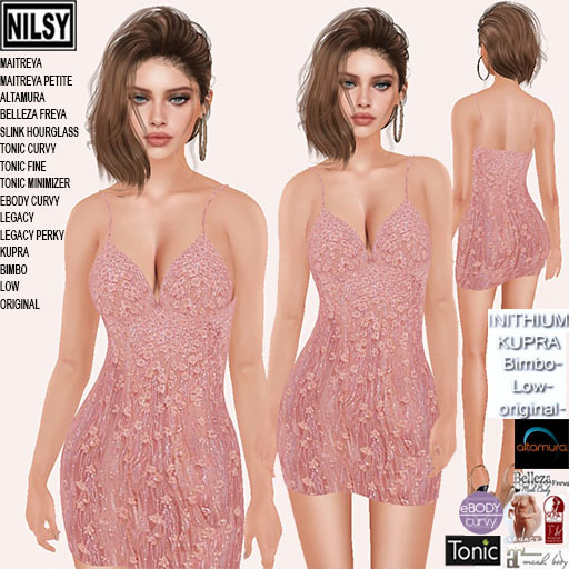 BEADED PINK DRESS,MESH BODY