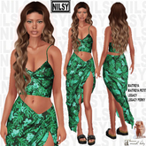 TROPICAL TOP AND SKIRT,mait,petite,leg,perky