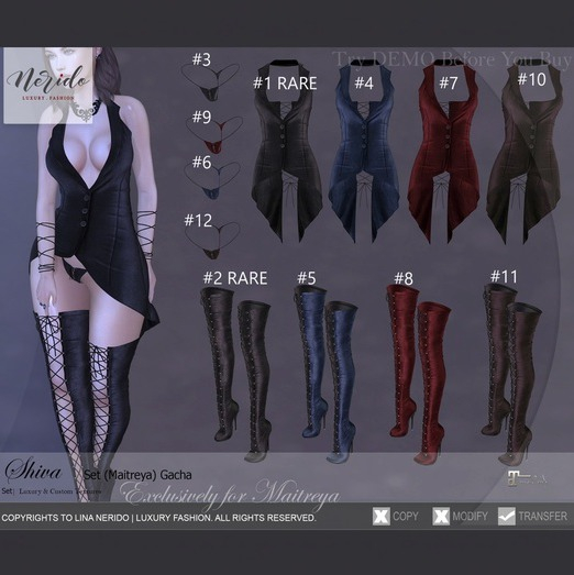 #11~Nerido~ Shiva High Boots (Maitreya)-Chocolate