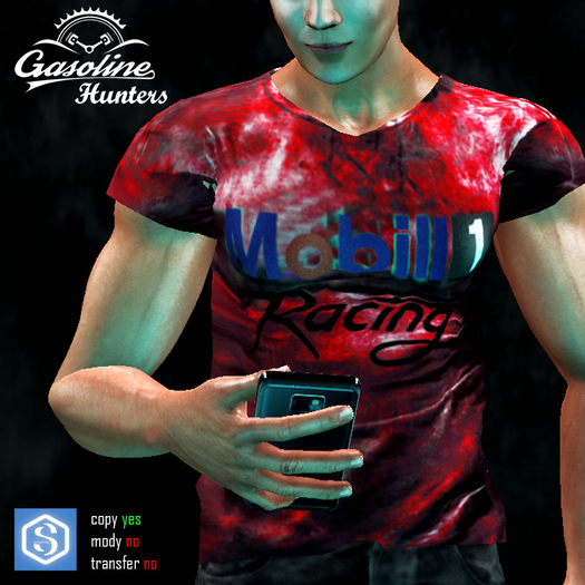 T-shirt Gasoline Hunters  Mobill red