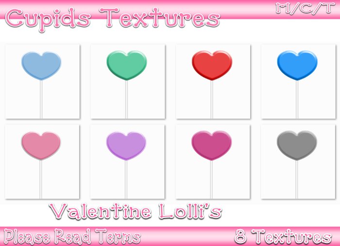 *CUPIDS*8 Valentine Lollipops Textures