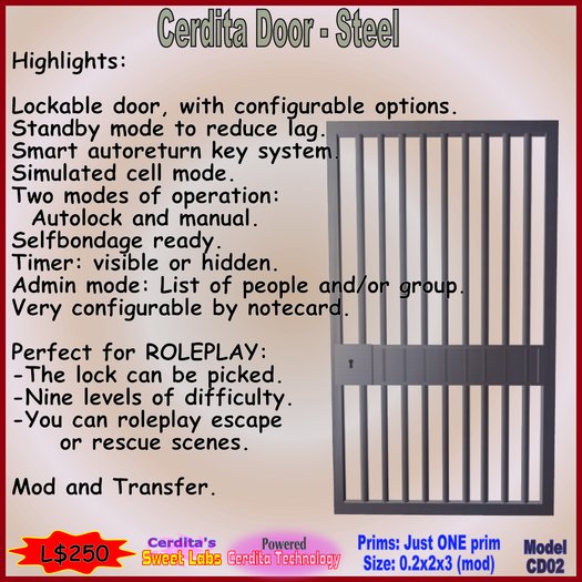 Cerdita Door - Steel