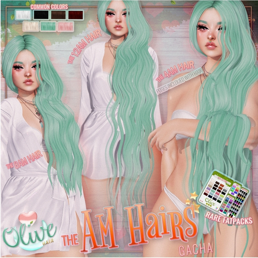 .Olive. the 8AM Hair Gacha [Rez] RARE