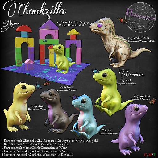 *HEXtraordinary* Chonkzilla Gacha *Full Set*