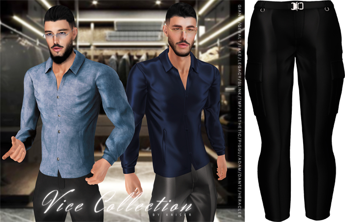 Kaiser - High-Rise Pants Satin Black