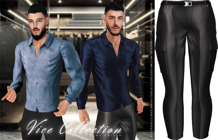 Kaiser - High-Rise Pants Satin Dark Grey