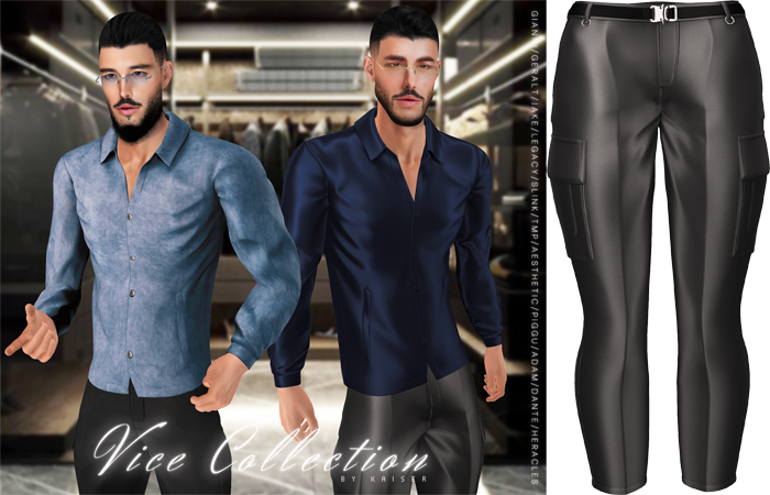 Kaiser - High-Rise Pants Satin Grey