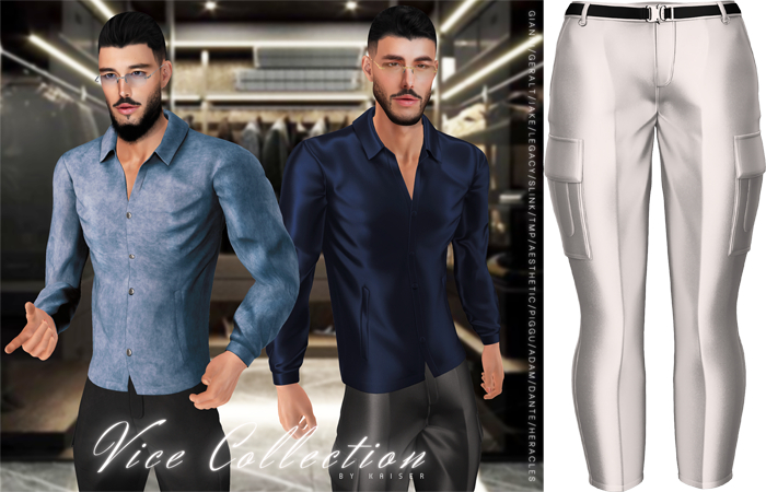 Kaiser - High-Rise Pants Satin White