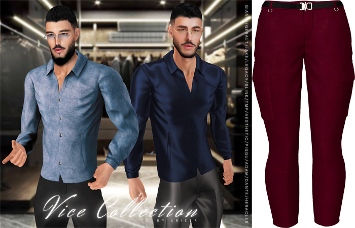 Kaiser - High-Rise Pants Suede Dark Red