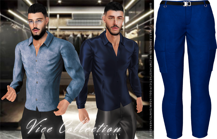 Kaiser - High-Rise Pants Suede Royal Blue