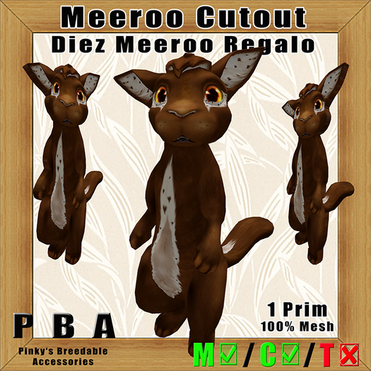 Meeroo Cutout Diez Meeroo Regalo
