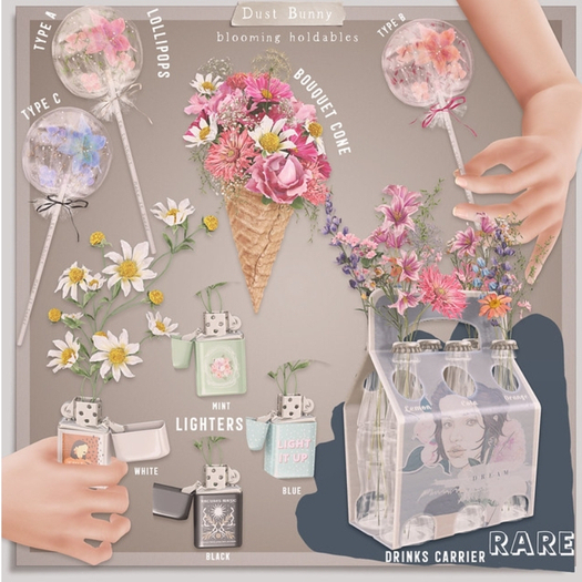 dust bunny . blooming holdables . lighter . white