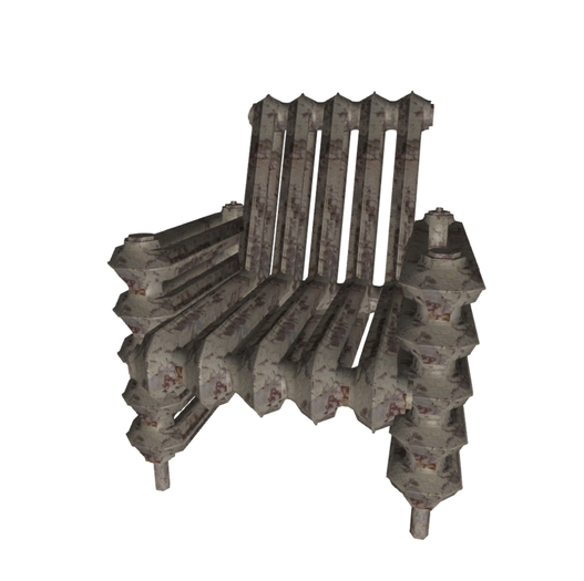 Old radiator chair Mesh
