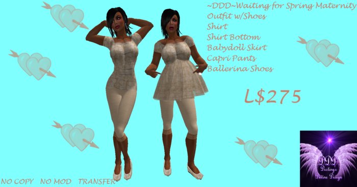 ~DDD~Waiting For Spring Maternity Outfit w/Shoes
