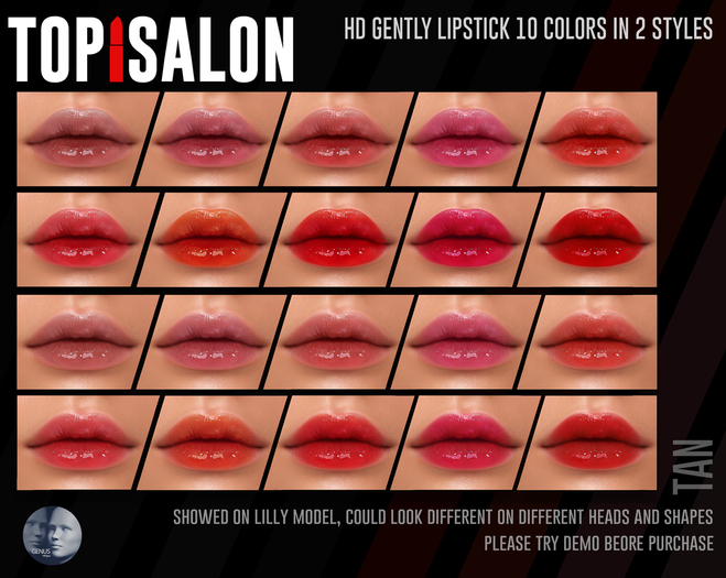 TOP1SALON - HD HARU LIPSTICK (Genus) TAN